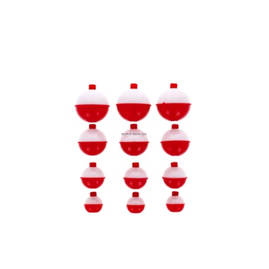 Round Snap-On Plastic Floats, Red/ White Eagle Claw Q07030-001