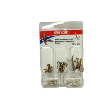 Treble Hook Assortment 25pk. Eagle Claw