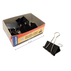 DOUBLE CLIPS 42MM 1 5/8      (1413) BOX OF 12"