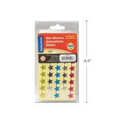 FOIL STICKER STARS" 4CLRS 405PCS/PKG"