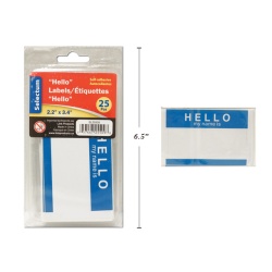 LABELS BLUE HELLO MY NAME IS" 25/PK"