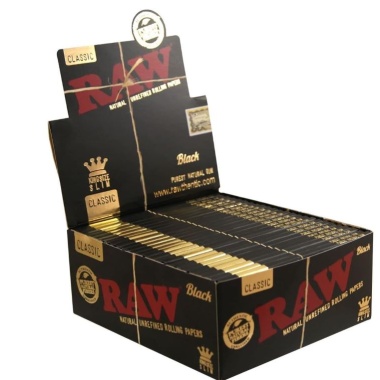 Raw King Size Slim Black Rolling Papers
