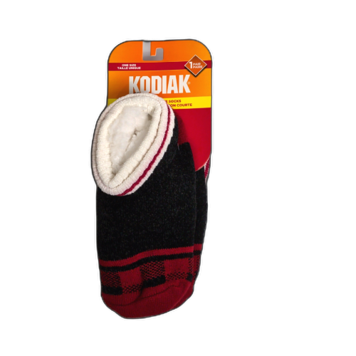 Low Cut Home Socks One Size Red & Black Kodiak