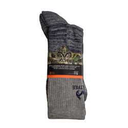 Socks Men's Outdoor Sport & Camping 2pk. Grey Navy Size 7-12 Realtree