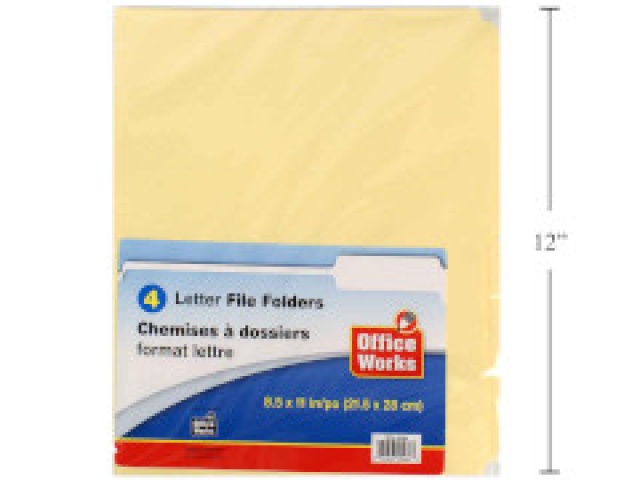 File folders letter size 4 pack