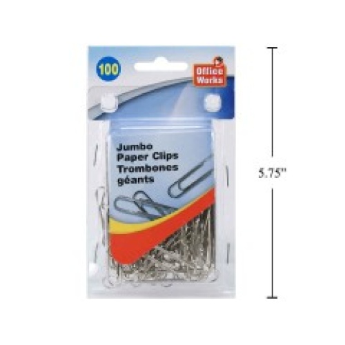 paper clips jumbo size 100 pack