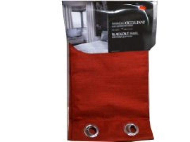Curtain blackout panel linen look 37x84 inch .92x2.13m Red