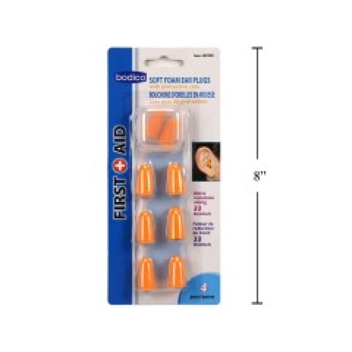 Ear plugs 4 pair with case first-aid bodico
