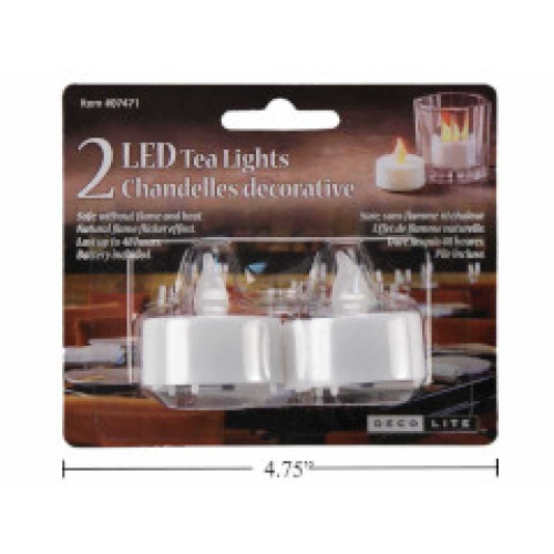 Tealight led flickering candles 2 pack