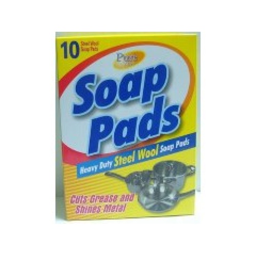 PURE KLEEN SOAP PADS HEAVY DUTY STEEL WOOL 10pk