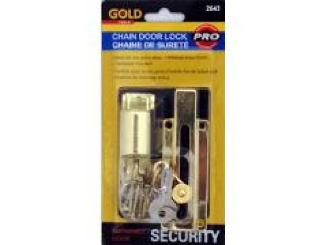 Chain door lock with key