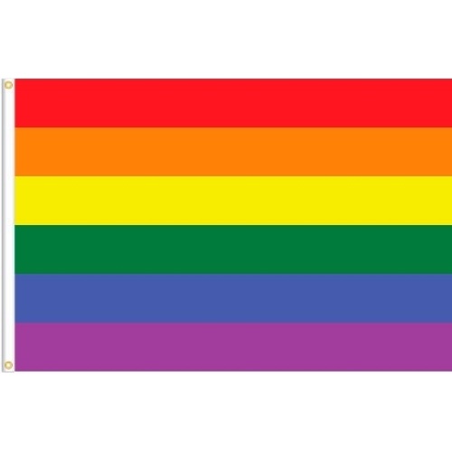 Flag Rainbow 3x5 foot polyester with metal grommets