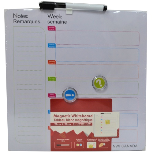 Magnetic whiteboard 11.5x11.5 inch with marker