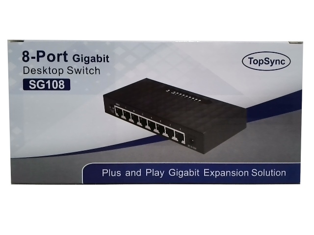 Network switch 8 port 10/100/1000 gigabit ethernet Top Sync