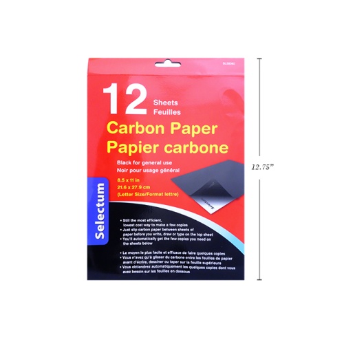 CARBON PAPER 11X8.5 12 SHTS/PKG, BLACK COLOUR
