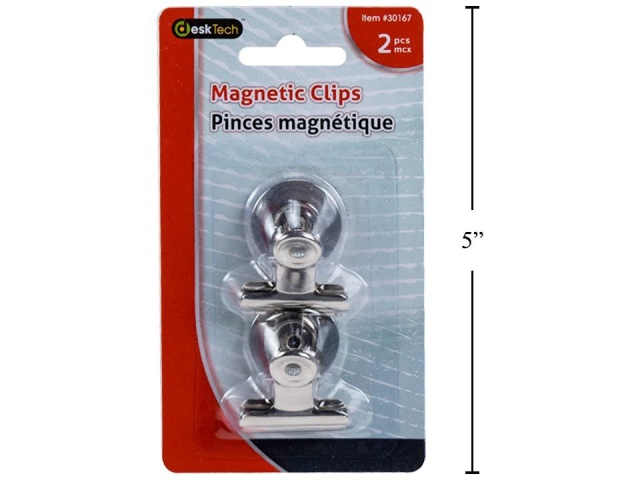 DESK TECH, 2-Piece Magnetic Clip, Bulldog b/c
