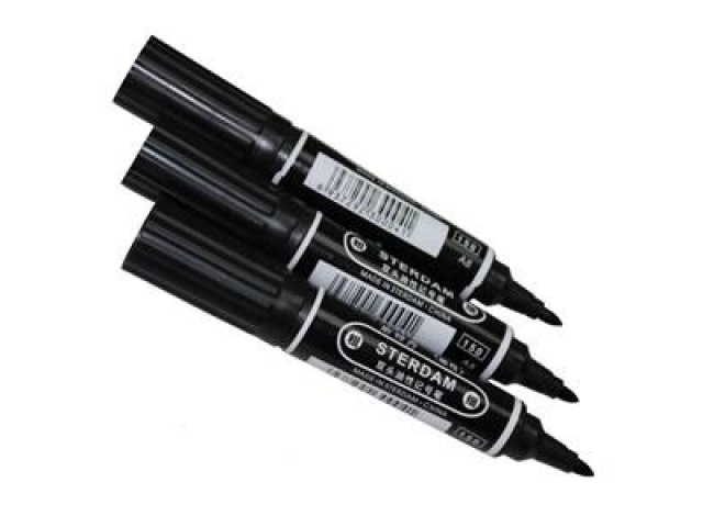 Marker permanent twin-tip large 10 pack