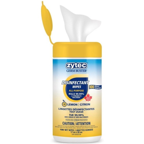 Disinfecting wipes 100 pack Zytec citric acid