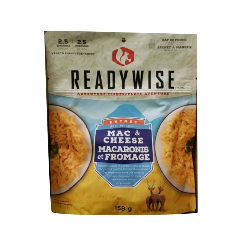 Readywise meal Mac & Cheese 158g makes 2.5 servings