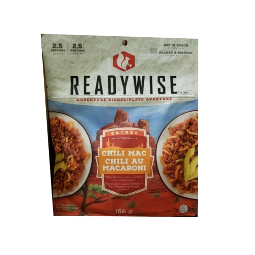 Wise company camping food - chili mac with beef 166g makes 2.5 servings