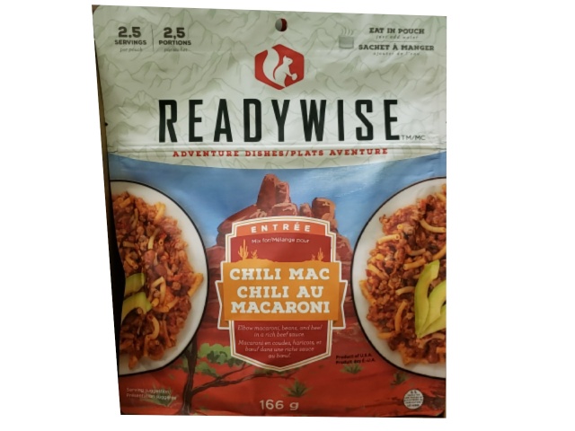 Wise company camping food - chili mac with beef 166g makes 2.5 servings