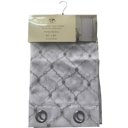 Curtain 54X84 Grey Dolly Sheer