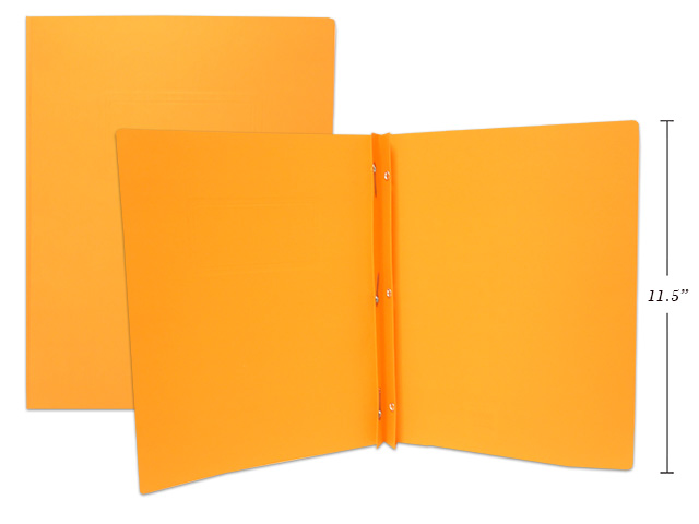 3 PRONG REPORT COVERS LETTER SIZE, ORANGE