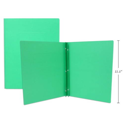 3 PRONG REPORT COVERS, LETTER SIZE, GREEN