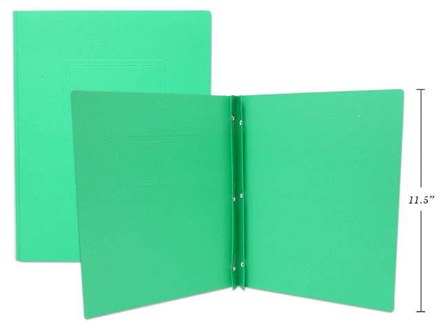 3 PRONG REPORT COVERS, LETTER SIZE, GREEN