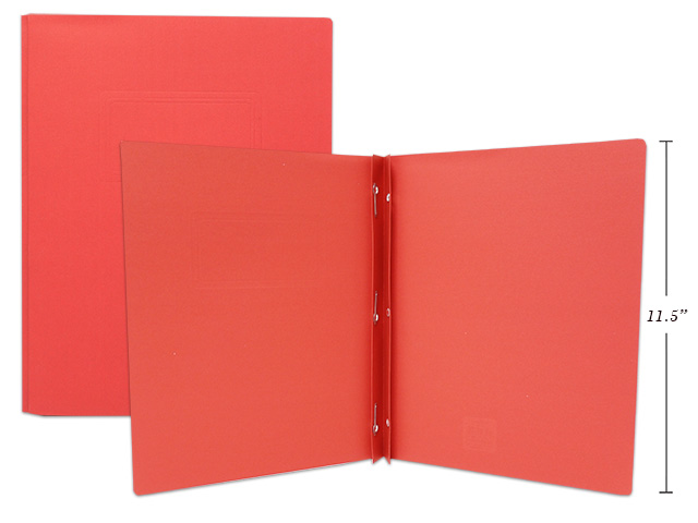 3 PRONG REPORT COVER, LETTEER SIZE, RED