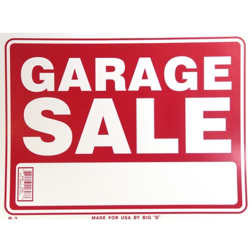 Sign 'Garage Sale' 16x12