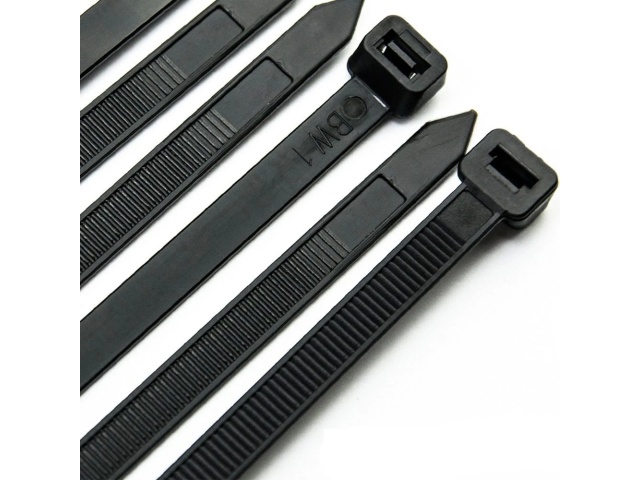 Nylon cable tie 4 inch 18 lb black 100 pack