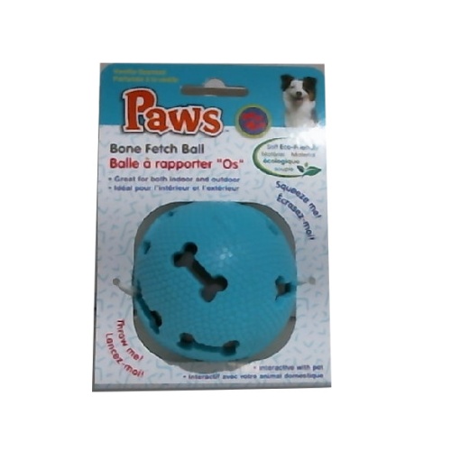 Paws Bone Fetch Ball, 4 colours