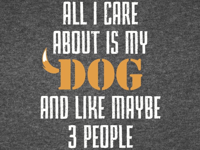 T-Shirt with print - Care About Dog - M