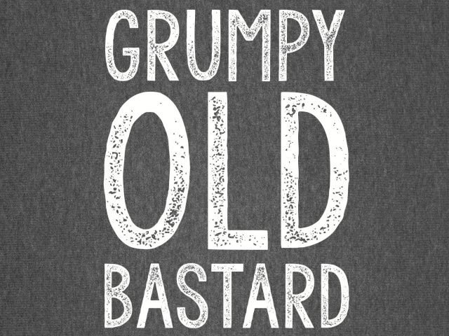 T-Shirt with print - Grumpy Old Bastard - L