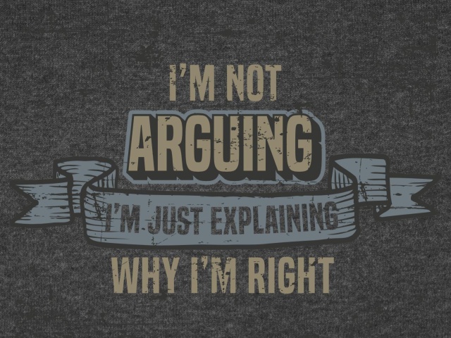 T-Shirt with print - Not Arguing - L
