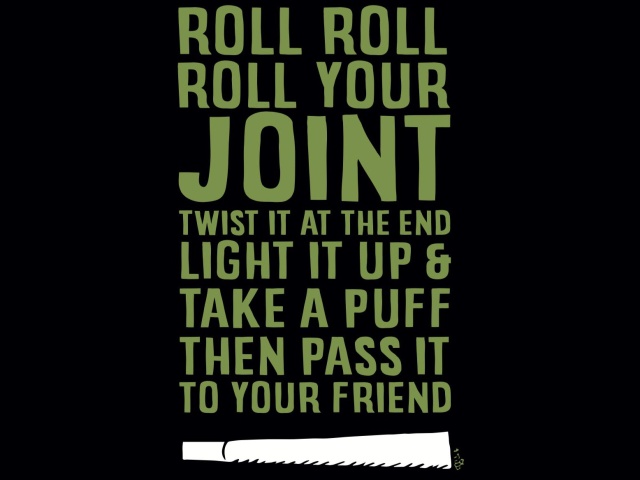 T-Shirt with print - Roll Your Joint - XL