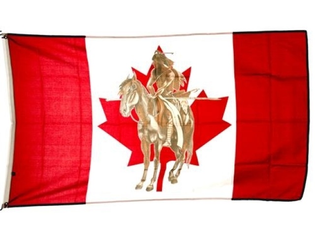 3x5 foot Native Indian On Horse flag