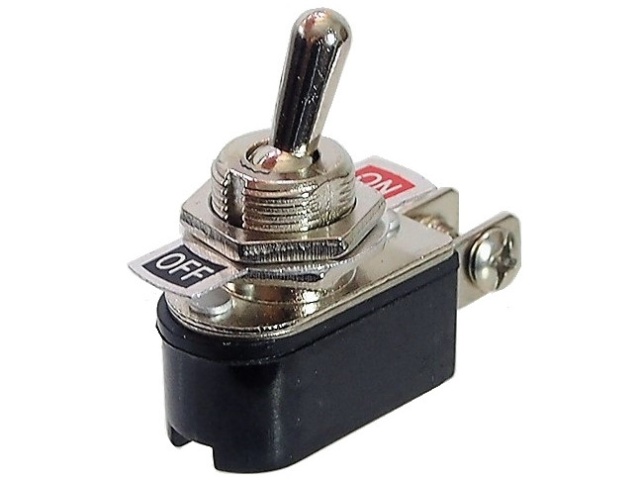 ON-OFF Toggle switch S.P.S.T.  6A 125VAC / 3A 250 VAC