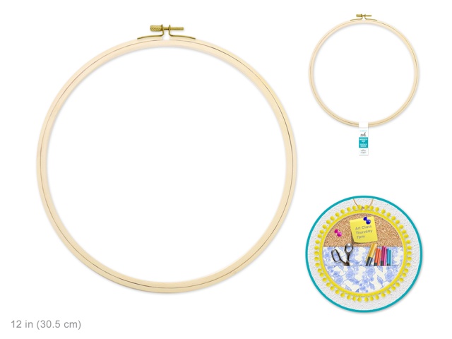 Needlecrafters: 12 Embroidery Hoop w/Brass Clamp\