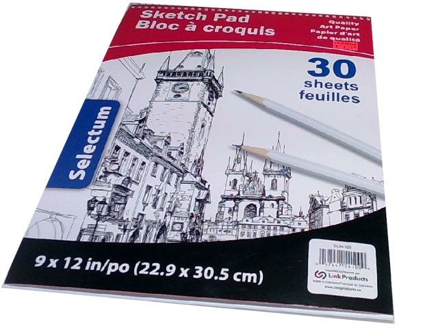 Sketch Pad 9 x 12, 30 sheets  Top Coil Open\