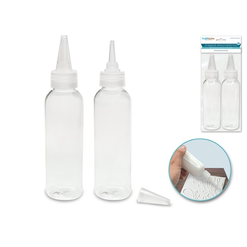 2 Pc. (120 ml.) EZ Squeeze Applicator Bottles Reusable
