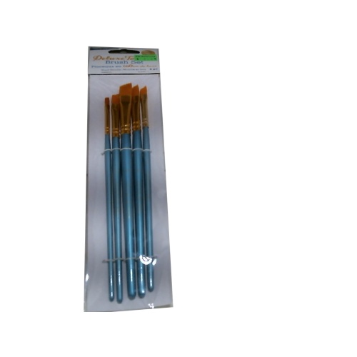 Angular Deluxe Taklon Brush Set w/Wood Handle (5pc.)