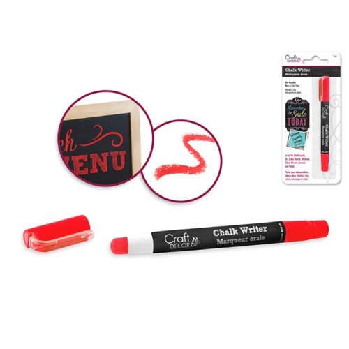 Craft Decor: Chalk Writer Blister-Carded L) Red