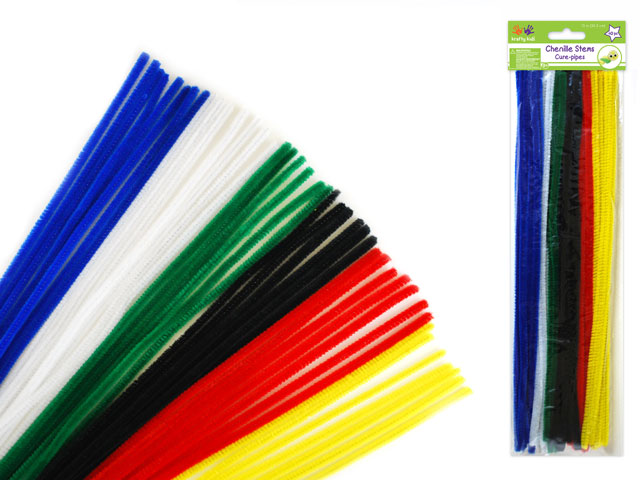 Pipe cleaners 6mmx30cm 40 pack multi mix