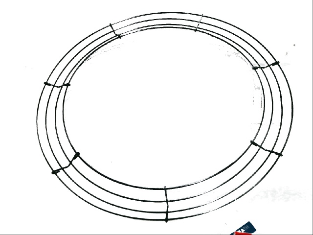 Wire Wreath Form 14 Green 4-Ring\
