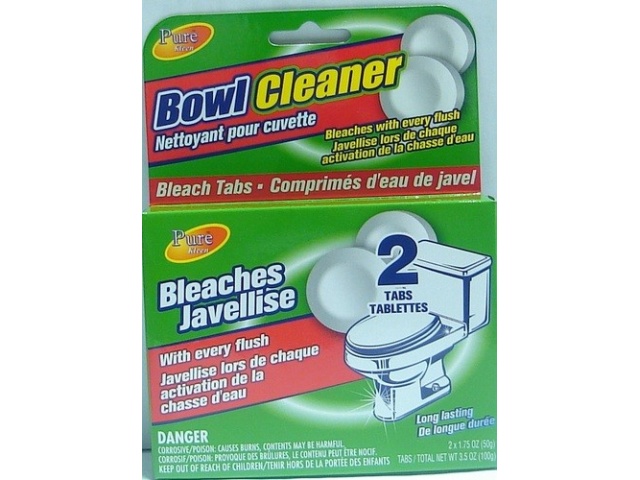 PURE KLEEN TOILET BOWL CLEANER TABS W/BLCH 2PK