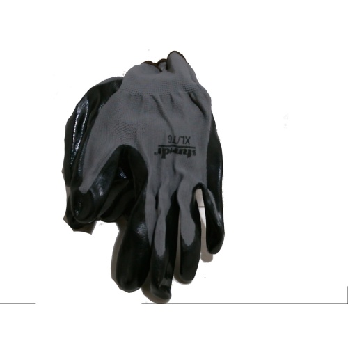 Work Gloves Nitrile Dipped XL Black/Grey Sturrdi Or 12/$12.99