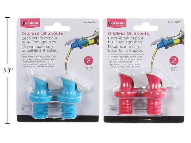 LUCIANO 2-PC DRIPLESS OIL SPOUTS SET
