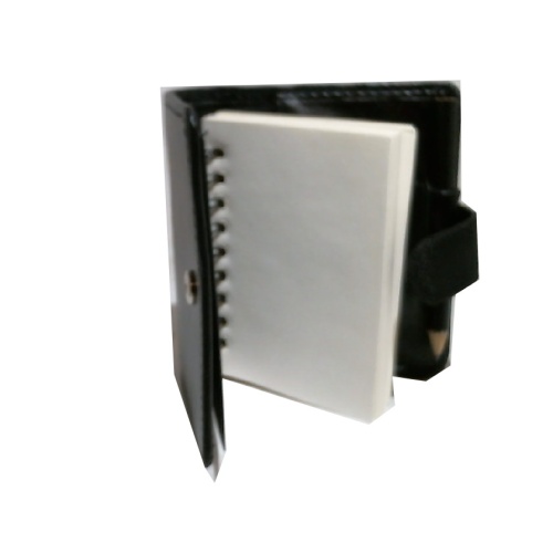 Notepad w/Pencil In Black Leather Pouch